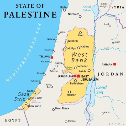 Palestine Country Map