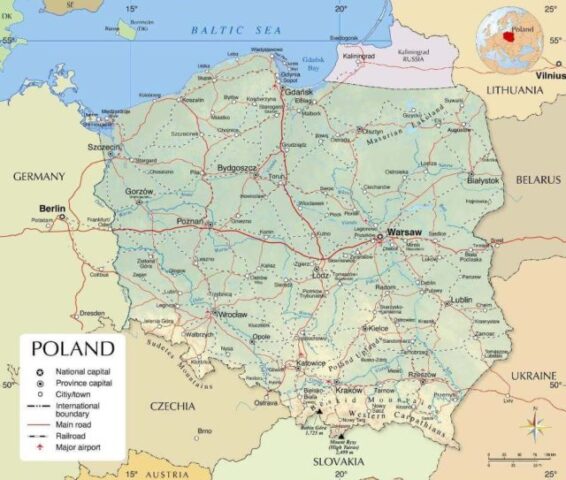 Poland Country Map