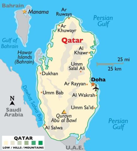 Qatar Country Map