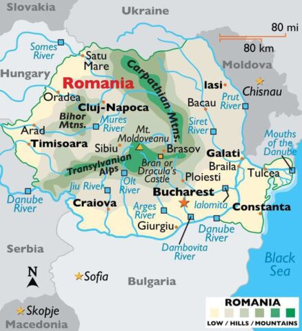 Romania Country Map