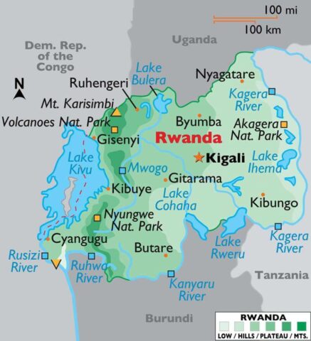 Rwanda Country Map