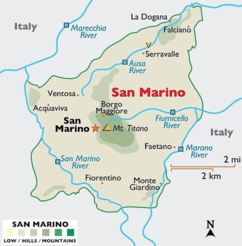 San Marino Country Map