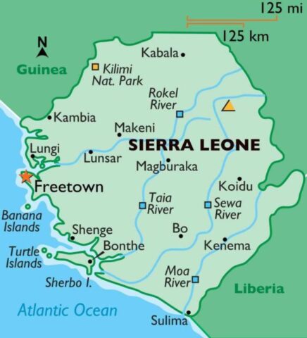 Sierra Leone Country Map