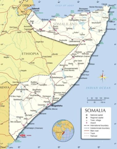 Somalia Islands Country Map