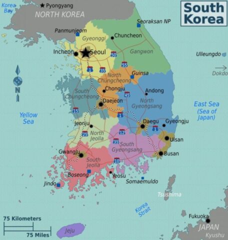 South Korea Country Map