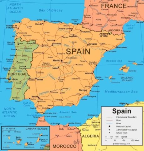 Spain Country Map