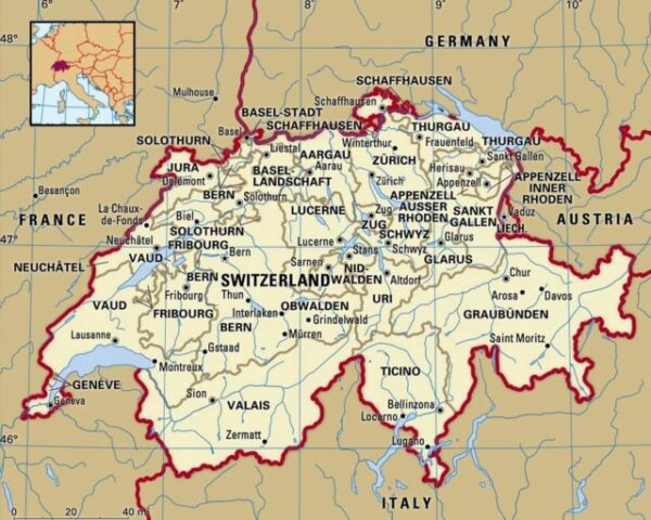 Switzerland Country Map