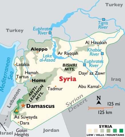Syria Country Map
