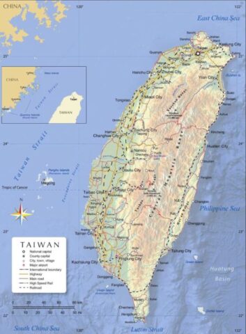 Taiwan Country Map