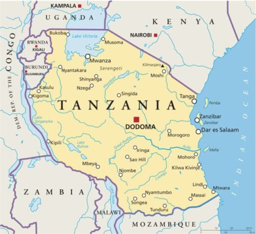 Tanzania Country Map