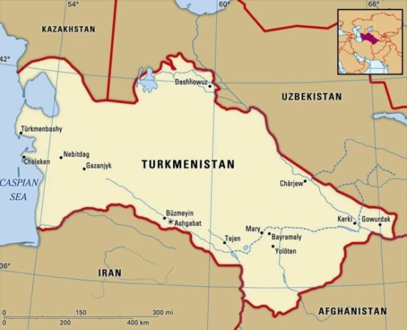 Turkmenistan Country Map