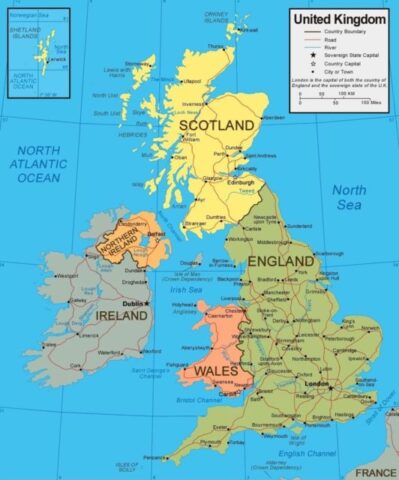 United Kingdom Country Map