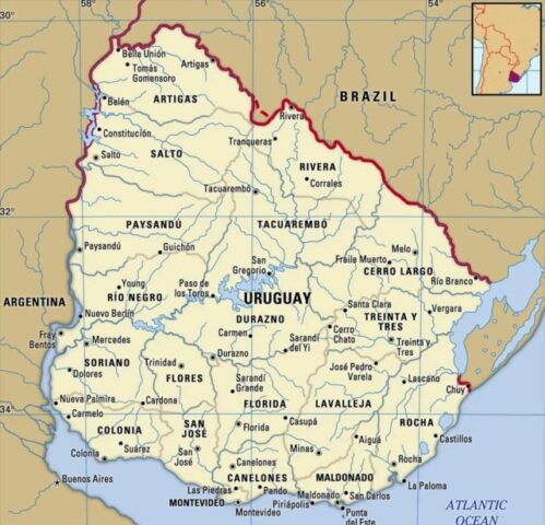 Uruguay Country Map