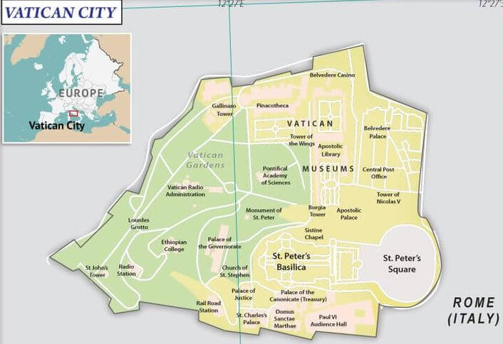 Vatican City Country Map