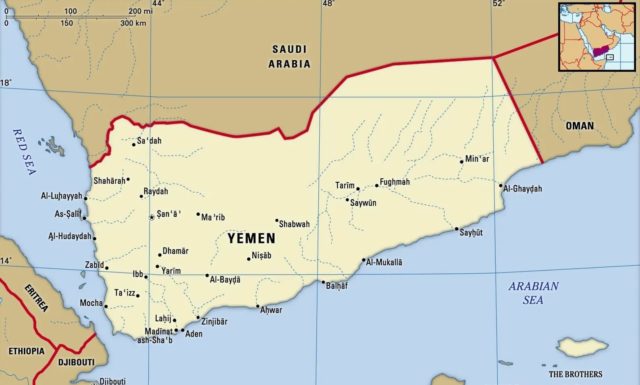 Yemen Country Map