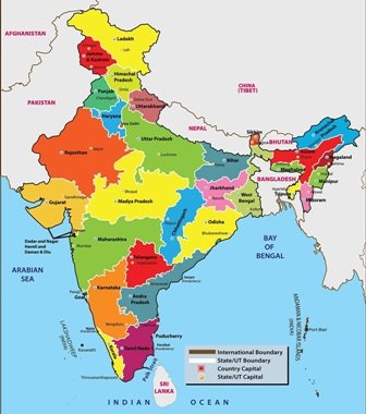 India states and capitals in all topics